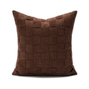 GobekUsa Abstract Plush Burnt Orange Embroidered Pillow Cover 45x45cm Ivory Decoration