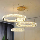 GobekUsa Gold Crystal Chandelier: Modern Luxury Round Square Pendant Light for Living Room