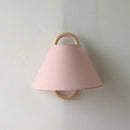 GobekUsa Beech Wood Wall Lamp: Wabi-sabi Style Fabric Art for Living Room, Bedroom, or Porch