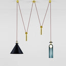 GobekUsa Glass Chandelier: Adjustable Shape, LED Decorative Lamps for Restaurant, Bedroom, Bar.