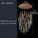 GobekUsa Crystal Circular Staircase Chandelier for Villa Duplex Foyer Decoration