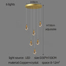 GobekUsa Gourd Shaped Crystal Chandelier for Living Room & Restaurant