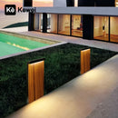 GobekUsa LED Wood Grain Lawn Light - Waterproof Stainless Steel Street Lamp