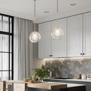 GobekUsa Bubble Glass Ball Pendant Light for Bedroom Kitchen Dining Room LED Fixture