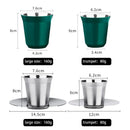 GobekUsa Double Walled Espresso Cups, Insulated Coffee Tumbler, Unbreakable Stainless Steel Cup