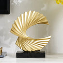 GobekUsa Golden Resin Abstract Sculpture for Modern Home & Office Decor