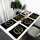 GobekUsa Kitchen Table Mats Set of 4, 42*32cm, Cotton Linen Coasters for Dining Home Decor