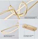 GobekUsa Gold LED Chandeliers: Modern Kitchen & Restaurant Lighting Fixtures