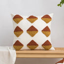 GobekUsa Geometric Embroidery Boho Loop Tufte Cotton Canvas Cushion Cover 45x45/30x50cm