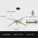 GobekUsa Linen Ceiling Chandelier: Black Gold Pendant Lamp for Home, Office, or Restaurant