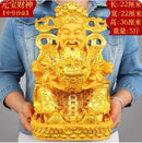 GobekUsa Gold God of Wealth Statue: Fengshui Home Decor Sculpture for Entrance & Living Room