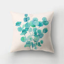 GobekUsa Deer Animal Short Plush Pillowcase with Natural Leaves and Flowers
