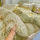 GobekUsa Cartoon Pattern Cotton Bedding Set with Double-Layer Quilt Cover & Super Soft Bedsheet