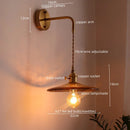 GobekUsa Glass Copper LED Wall Lights for Home Restaurant Living Room Bedroom