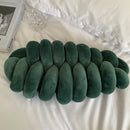 GobekUsa Knot Plush Christmas Green Throw Pillow for Aesthetic Home Decor