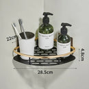 GobekUsa Aluminum Corner Bathroom Shelf with Towel Holder