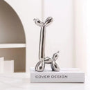 GobekUsa Abstract Ceramic Balloon Dog Sculpture for Home Office Décor