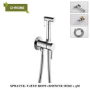 GobekUsa Brass Bidet Spray: Gold/Black, Hot/Cold Mixer Valve, Bathroom Shattaf Sprayer