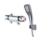 GobekUsa Dual Handle Thermostatic Shower Faucet Mixer Valve, Wall Mounted Chrome