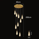 GobekUsa LED Pendant Staircase Chandeliers for Living Room - Modern Indoor Lighting