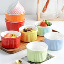 GobekUsa Ceramic Baking Bowl 3.5 Inch High Temp Resistant Dessert Pudding Bowl