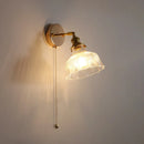 GobekUsa Glass Rotate Copper LED Wall Sconce - Modern Nordic Bedroom Study Lamp