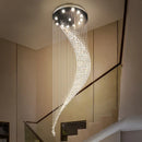 GobekUsa Crystal Ball Spiral Chandelier: Luxury LED Hanging Light Fixture