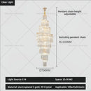 GobekUsa Crystal Chandelier for Penthouse Villa Living Room - Modern Light Luxury Design