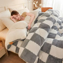 GobekUsa Cozy Checkerboard Cashmere Weighted Blanket for Ultimate Winter Warmth