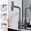 GobekUsa Brass Kitchen Faucet Pull Out Mixer Tap in White Gray
