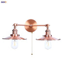 GobekUsa Dual Head Pink LED Wall Light for Bedroom Decor & Hotel Industrial Style