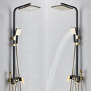 GobekUsa 8" Rainfall Shower Set with Bidet Function, Wall Mounted Hot Cold Mixer Tap