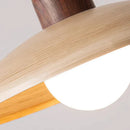 GobekUsa Japanese Wooden Stone Chandelier Pendant Light, Wabi-Sabi Style Yellow Cavity-Stone Lamp
