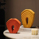GobekUsa Geometric Ceramic Vase Set for Modern Floral Arrangements