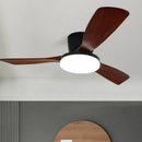 GobekUsa 52" DC Wood Ceiling Fan Light Remote Control Living Bedroom LED 35W