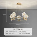 GobekUsa Crystal Chandelier: Dandelion Design for Luxe Living Room, Dining, or Master Bedroom