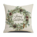 GobekUsa Cartoon Birds Christmas Pillowcase 45X45cm - Linen Sofa Cushion Cover