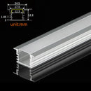 GobekUsa LED Aluminum Profiles Corner Channel with Transparent/Milky Diffuser for Strip Lights
