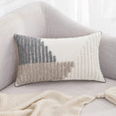 GobekUsa Boho Tufted Embroidered Cotton Canvas Cushion Cover Grey Beige Tassel Pillowcase