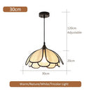 Petal Rattan Woven Pendant Light, 3-Color LED