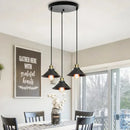 Black Vintage Multi-Head Metal Pendant Light