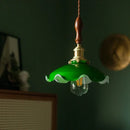 GobekUsa Green Glass LED Pendant Lamp for Living & Dining Room Decor