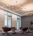 GobekUsa Crown Major Chandelier: Modern Luxury LED Light for Kitchen, Hotel, Living Room