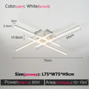 GobekUsa Black Chandelier LED Ceiling Lamp: Nordic Minimalist Square Living Room & Bedroom Lights