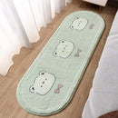 GobekUsa Lovely Rabbit Pink Bedside Rug for Girls Children Bed Room