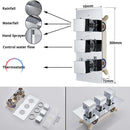 GobekUsa LED Thermostatic Shower Faucet Chrome Rain Bath Mixer Tap