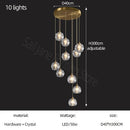 GobekUsa Crystal Stair Football Shaped Chandelier with G9 Lights