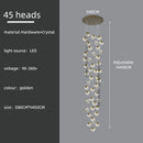 GobekUsa Crystal Modern Chandelier for Living Room Luxury Loft LED Lighting Staircase Chandelier