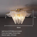 GobekUsa Butterfly Crystal Bead Large Ceiling Chandelier for Living Room Dimmable Lighting