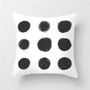 GobekUsa Heart Stripe Pillow Cases | Black & White Polyester Cushion Covers